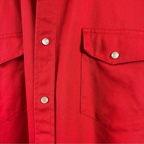 Vintage Marlboro Large Pearl Snap Western Denim Long Sleeve Button Up Shacket - Picture 4 of 8